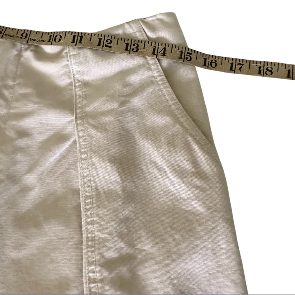 Zara Wide Leg Cargo Pants Beige Pleated High Rise Cotton Utility M - Picture 11 of 14